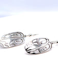 Earrings - Sterling Silver - Drop - Oval - Raven - Medium - 24mm