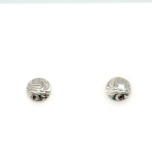 Earrings - Sterling Silver - Stud - Orca - Micro - 8mm