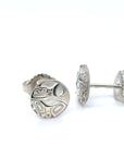 Earrings - Sterling Silver - Stud - Wolf - Micro - 8mm