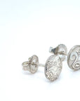 Earrings - Sterling Silver - Stud - Wolf - Micro - 8mm