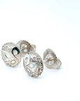 Earrings - Sterling Silver - Stud - Wolf - Micro - 8mm