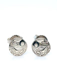 Earrings - Sterling Silver - Stud - Wolf - Micro - 8mm
