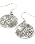 Earrings - Sterling Silver - Drop - Round - Hummingbird - Medium - 20mm