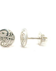 Earrings - Sterling Silver - Stud - Raven - Micro - 8mm