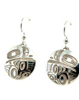 Earrings - Sterling Silver - Drop - Round - 20mm - Raven