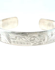 Bracelet - Sterling Silver - 1/2" - Wolf - Longer Length