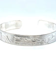 Bracelet - Sterling Silver - 3/8" - Wolf - Longer Length