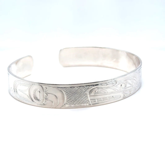 Bracelet - Sterling Silver - 3/8" - Bear - Longer Length