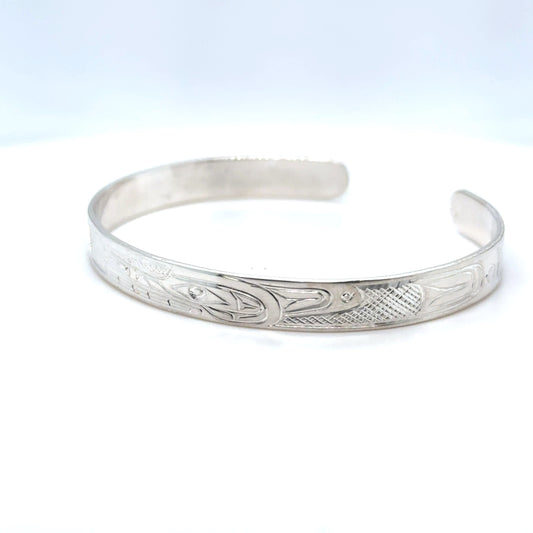 Bracelet - Sterling Silver - 1/4" - Wolf - Shorter Length
