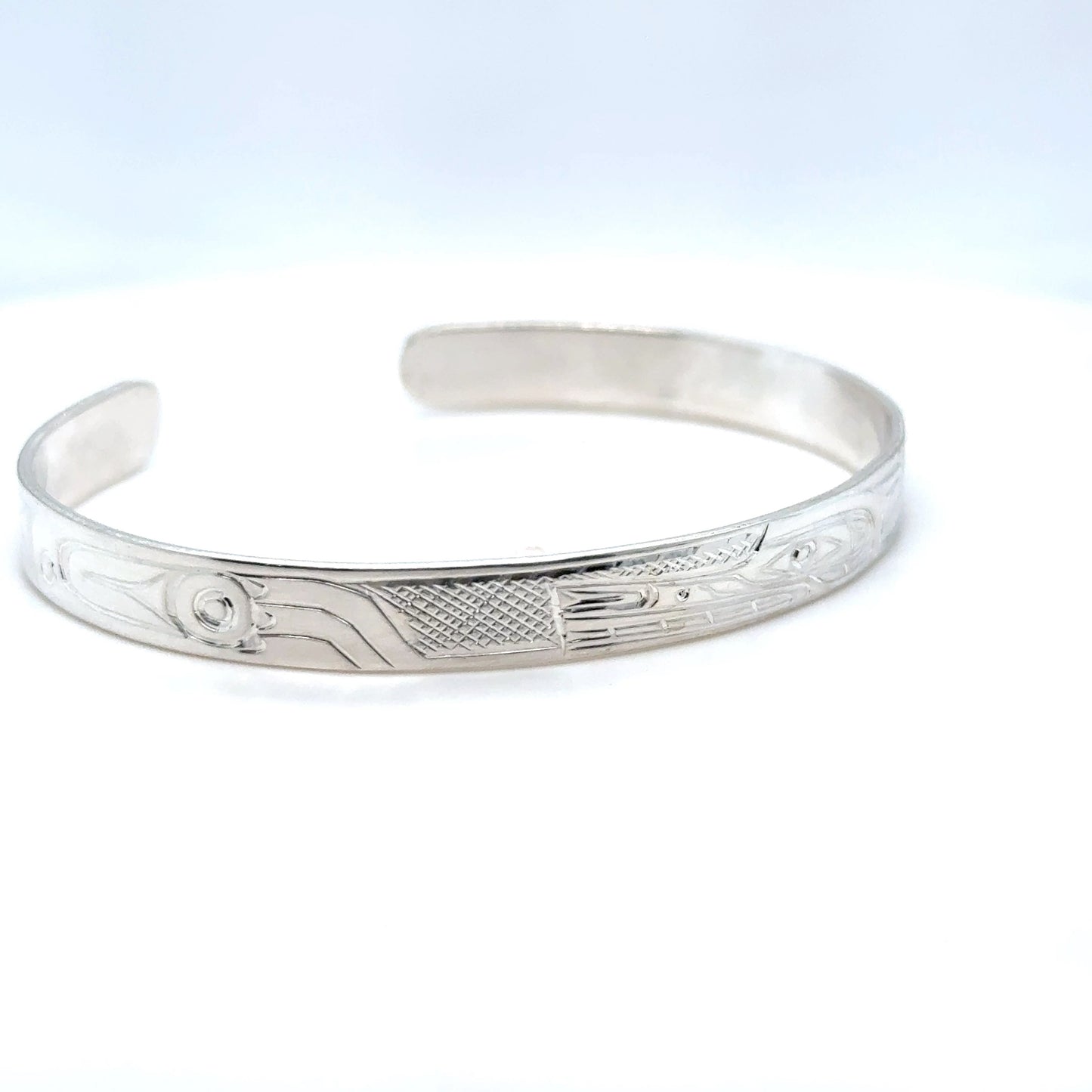 Bracelet - Sterling Silver - 1/4" - Wolf - Shorter Length