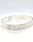 Bangle - Sterling Silver - 3/8" - Orca Sun Orca - Shorter Length