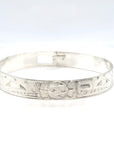 Bangle - Sterling Silver - 3/8" - Orca Moon Bear - Shorter Length