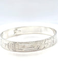 Bangle - Sterling Silver - 3/8" - Orca Moon Bear - Shorter Length