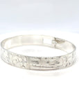 Bangle - Sterling Silver - 3/8" - Orca Moon Bear - Shorter Length
