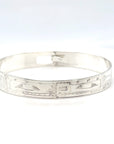 Bangle - Sterling Silver - 3/8" - Orca Bear - Shorter Length