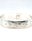 Bangle - Sterling Silver - 1/2" - Orca Bear - Shorter Length