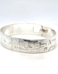 Bangle - Sterling Silver - 1/2" - Orca Bear - Shorter Length