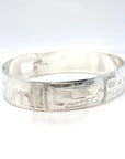 Bangle - Sterling Silver - 1/2" - Orca Bear - Shorter Length