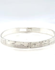 Bangle - Sterling Silver - 1/4" - Orca Bear - Shorter Length