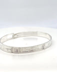 Bangle - Sterling Silver - 1/4" - Orcas - Shorter Length