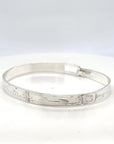 Bangle - Sterling Silver - 1/4" - Orcas - Shorter Length