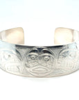 Bracelet - Sterling Silver - 3/4" - Orca Moon Orca - Shorter Length
