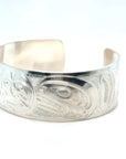Bracelet - Sterling Silver - 3/4" - Orca Moon Orca - Shorter Length