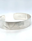 Bracelet - Sterling Silver - 1/2" - Hummingbird & Flower - Shorter Length