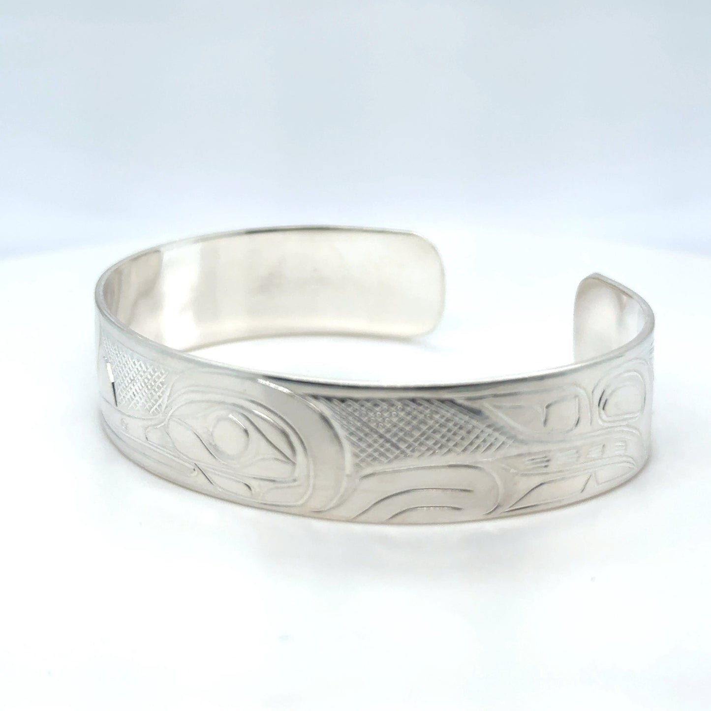 Bracelet - Sterling Silver - 1/2" - Hummingbird & Flower - Shorter Length