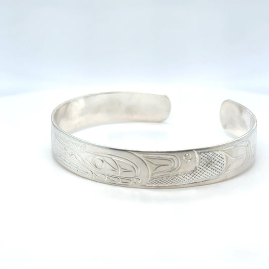 Bracelet - Sterling Silver - 3/8" - Wolf - Shorter Length