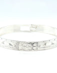 Bangle - Sterling Silver - 3/8" - Orca Moon Orca - Longer Length