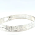 Bangle - Sterling Silver - 3/8" - Orca Sun Orca - Longer Length