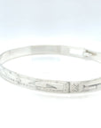 Bangle - Sterling Silver - 1/4" - Orcas - Longer Length