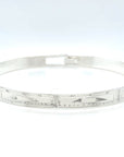 Bangle - Sterling Silver - 1/4" - Orcas - Longer Length