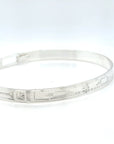 Bangle - Sterling Silver - 1/4" - Orcas - Longer Length