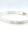 Bangle - Sterling Silver - 1/4" - Orca & Bear - Longer Length