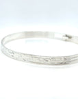 Bangle - Sterling Silver - 1/4" - Bear Sun Bear - Longer Length