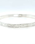 Bangle - Sterling Silver - 1/4" - Bear Sun Bear - Longer Length
