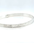 Bangle - Sterling Silver - 1/4" - Bear Sun Bear - Longer Length