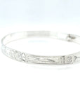 Bangle - Sterling Silver - 1/4" - Orca Moon Orca - Longer Length