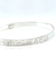 Bangle - Sterling Silver - 1/4" - Orca Moon Orca - Longer Length
