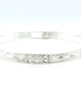 Bangle - Sterling Silver - 1/4" - Orca Moon Orca - Longer Length