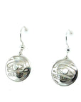 Earrings - Sterling Silver - Drop - Round - Bear - Small - 15mm
