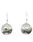 Earrings - Sterling Silver - Drop - Round - Bear - Small - 15mm