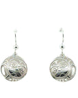 Earrings - Sterling Silver - Drop - Round - Moon - Small - 15mm