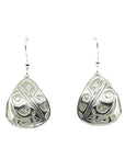 Earrings - Sterling Silver - Drop - Triangle - Hummingbird - Small