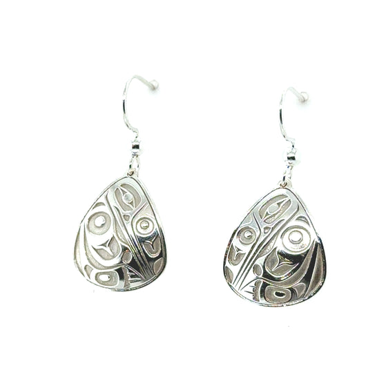 Earrings - Sterling Silver - Drop - Triangle - Hummingbird - Small