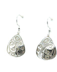 Earrings - Sterling Silver - Drop - Triangle - Hummingbird - Small