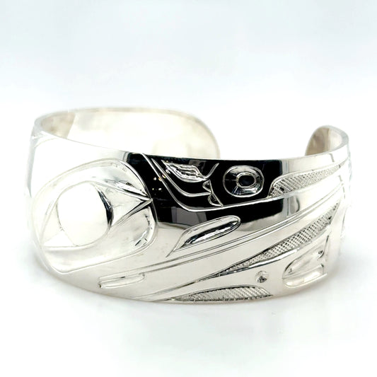Bracelet - Sterling Silver - 1" - Hummingbird