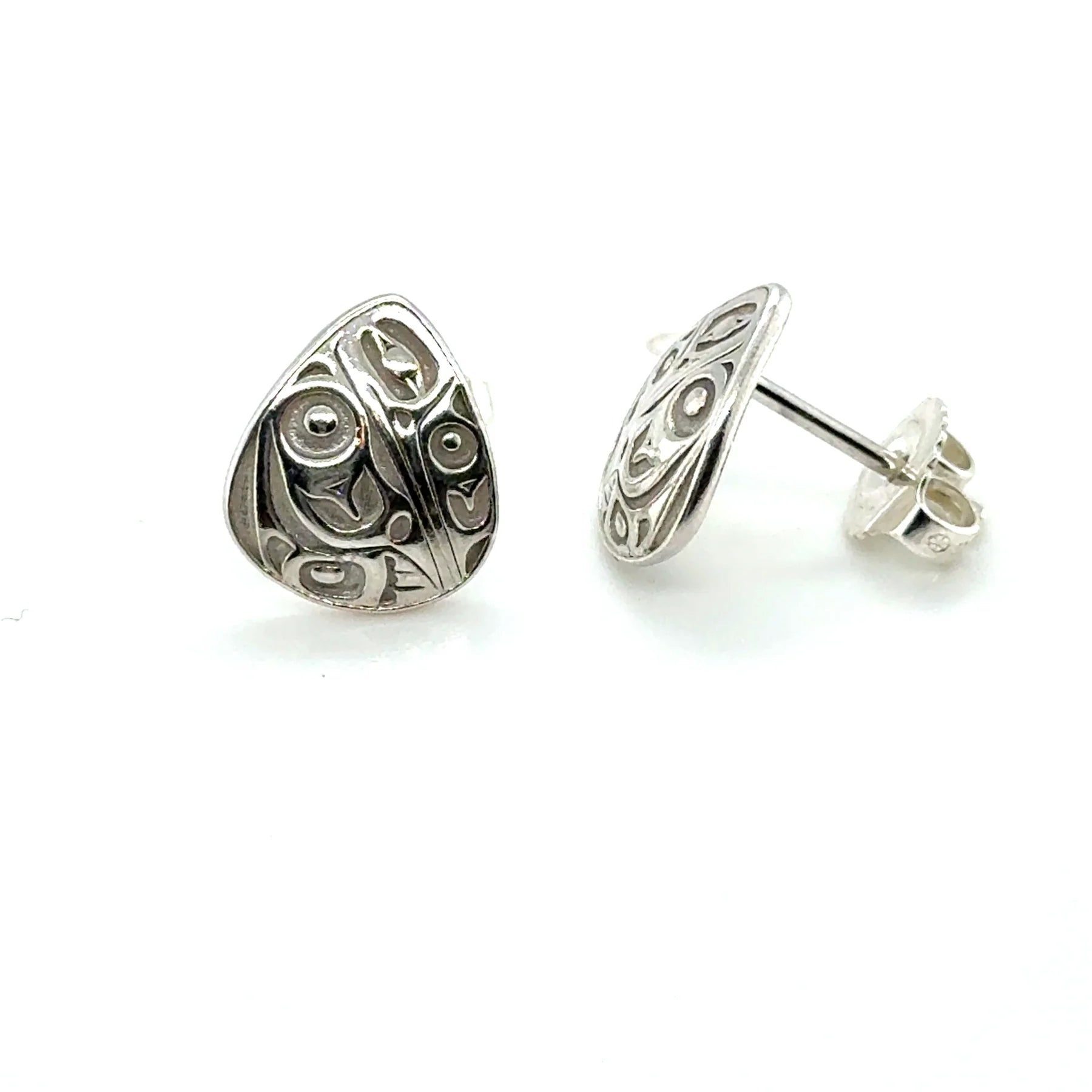 Earrings - Sterling Silver - Stud - Hummingbird - Small - Triangle